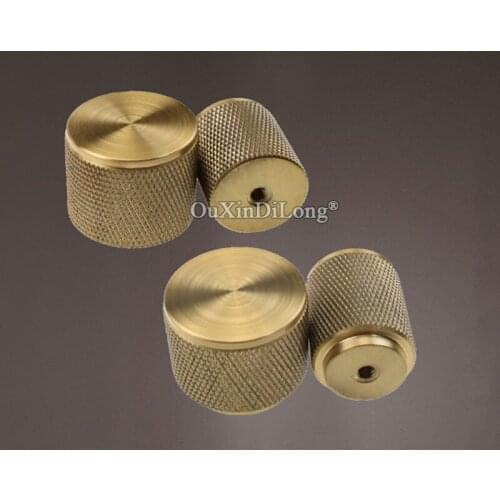 1PCS Knurled/Textured Brass Cabinet Knobs Gold Drawer Knob Kitchen Dresser Pulls Wardrobe Handle Furniture Handles GF506