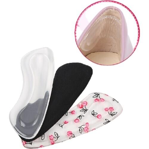 2Pairs Hot Sale Anti-Wear Stickers Half Size Pad Thicker Gel Shoe Insoles High Heel Women Massage Slip-Resistant Ramdon Color