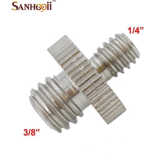 2pcs Male 1/4 to Male 3/8 Threaded Convert Screw Adapter Digital Camera for Quick Release Plate Tripod Monopod Ballhead DSLR SLR