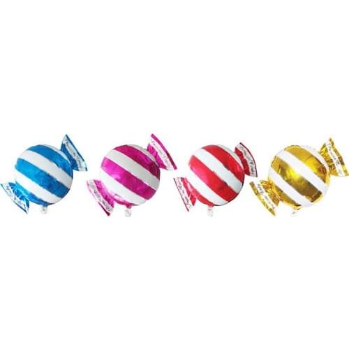5/8/9Pcs Cute Stripe Candy Shape Foil Balloon Wedding Decorations Baloon Children Birthday Event & Party Supplies Helium Balloon