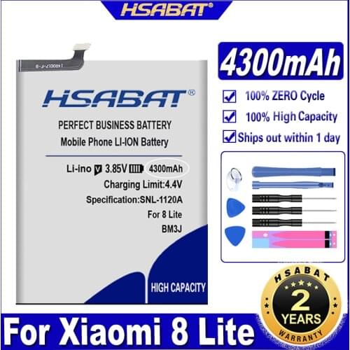 HSABAT BM3J 4300mAh battery for Xiaomi 8 Lite MI8 Lite free tools
