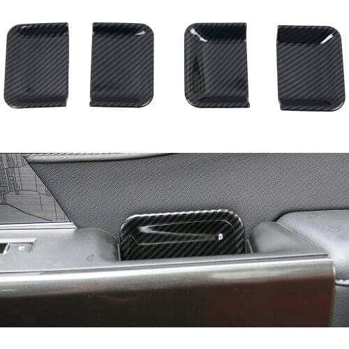 Car Accessories for Ford F-150 F150 4-door 2021 2022 Carbon Fiber Painted Interior Door Handle Bowls Cover Trim 4pcs