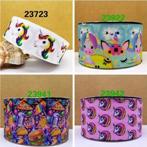 Free shipping 50 yard cartoon printed grosgrain ribbon 23942