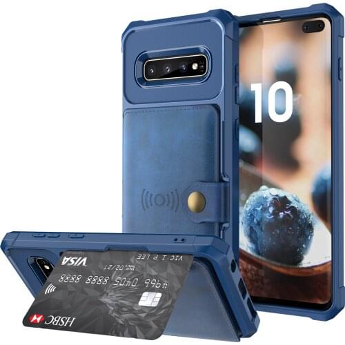 Leather Back Case For Samaung Note10 20 S10 Card Slot Zipper Leather Wallet for Galaxy A51 A71 S21 Ultra S20 S10Plus Stand Cover