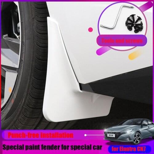 For Hyundai Elantra Avante CN7 2021 PP soft plastic 4PCS mudguard anti-dirty paint multi-color modified auto parts