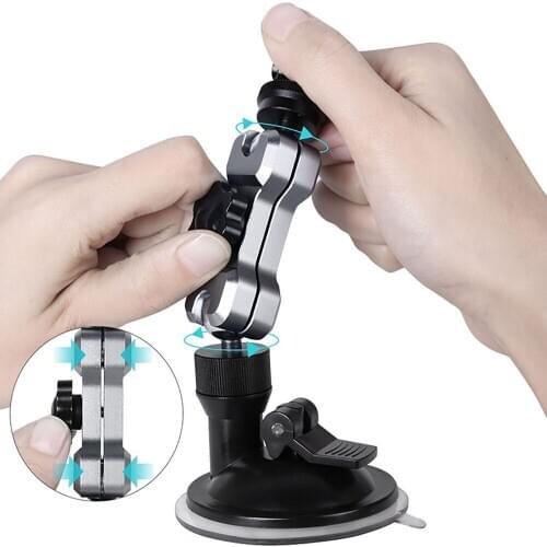 For Pocket 2/GoPro 9 Action Camera Car Suction Cup Holder Stand Phone Bracket Mount Suction Cup Mount