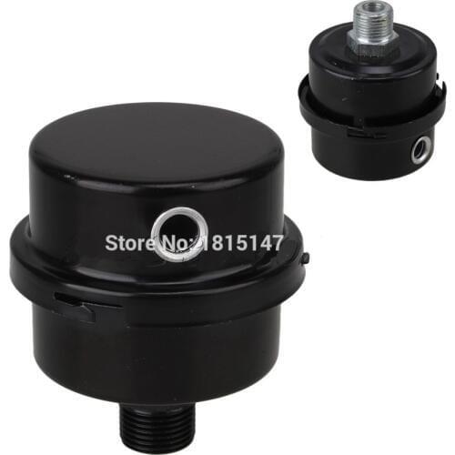 G1/4" Iron shell air intake muffler 13mm for oilfree air compressor Parts Metal Air Compressor Intake Filter Silencer