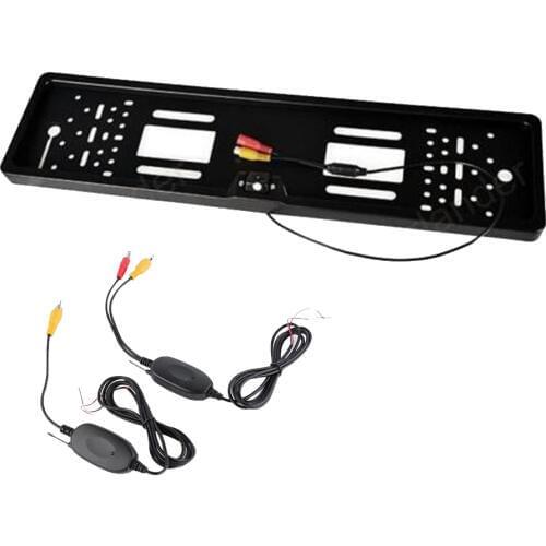 Wireless Europe Car Licence Plate Frame camera Waterproof CMOS rear view reverse parking Backup Camera