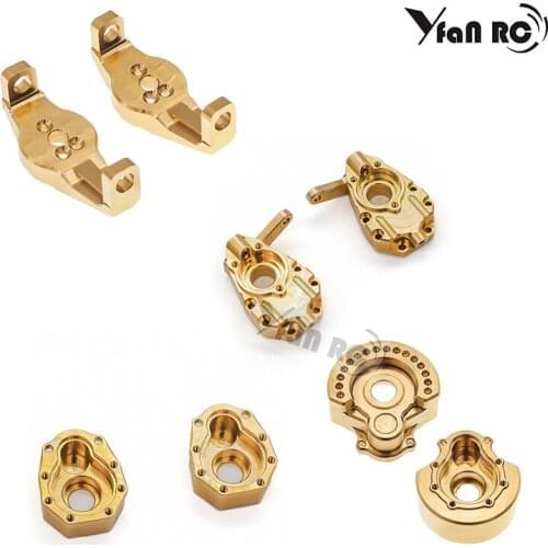 Brass Heavy Duty Counter Weight Set Portal Drive Axle Housing Bumper Mount for 1/10 RC Cwawler Traxxas TRX4 TRX6 Upgrade Parts