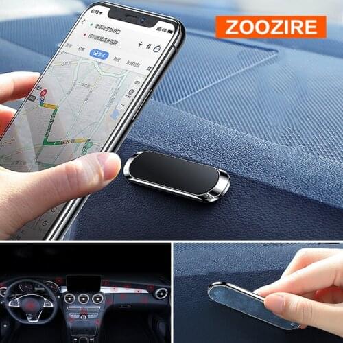 Magnetic Car Phone Holder mini Strip Paste Stand For iPhone Huawei Samsung Wall Zinc Alloy Magnet GPS Car Mount Dashboard