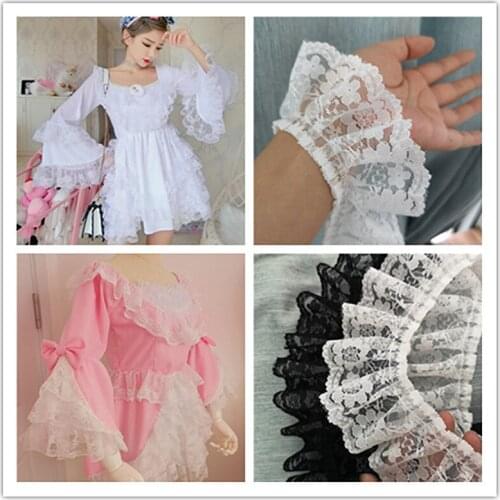 Soft Embroidery Ladies Girls Clothes Skirt Lace Fabric DIY Collar Cuffs Fluffy Hem Home Textile Curtain Decoration Accessories