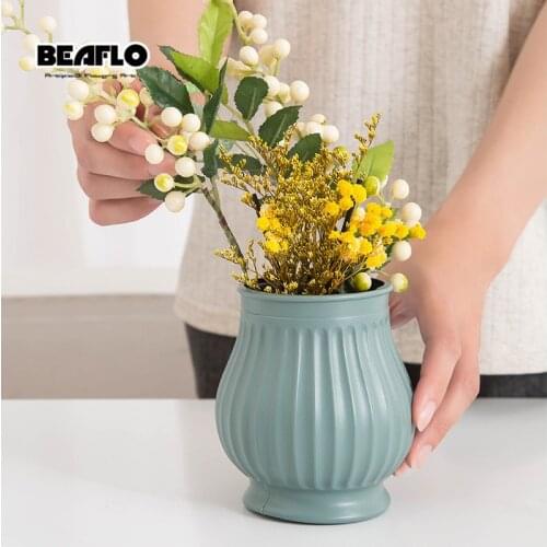 Nordic Plastic Shatter-proof Flower Vase Decoration Home Flower Pot Living Room Decor Flower Vase Office Tabletop Decoration