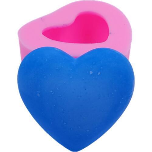 New 3D Heart DIY Silicone Soap Mold Chocolate Sugar Mold Decorating Cake Silicone Molds