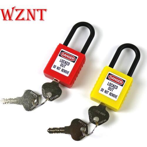 NT-SP38C Engineering Plastic Insulation Padlock Safety Lockout Tag Lock Loto Energy Isolation Lock With 2 Unique Key