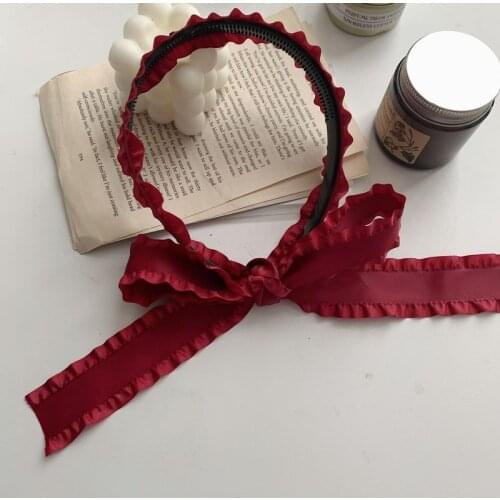 New Korean DIY Bezel Headwear Women Ribbon Headband Girls Hair Bands Vintage Cosplay Hairband Hoop for Party Hair Accessories