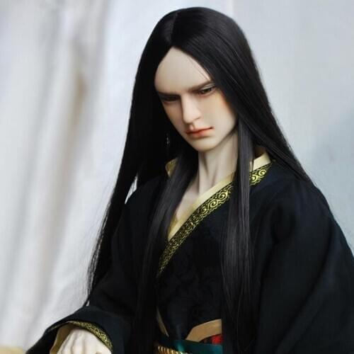 1/3 1/4 1/6 Bjd SD Doll Wig High Temperature Wire Black Long 50CM Straight BJD Wig For Doll Hair Wig