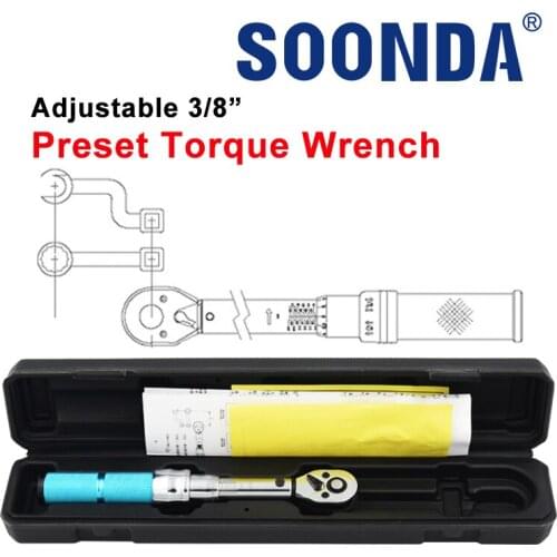 3/8" Adjustable Preset Torque Wrench 5-60N.m Range For Bicycle Bike Repairing Spanner Ratchet Measure Torque Wrench Hand Tools