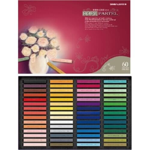 SIMBALION Non Toxic Colored Soft Pastels/Chalks/Sticks/Crayons 12/24/36/48/60 Colors Drawing Coloring Art Stationery Supplies
