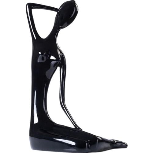 Popular Yoga Pose Statuette Abstract Resin Female Nude Sculpture Tabletop Ornament Sitting Room Decor Art and Craft Furnishing