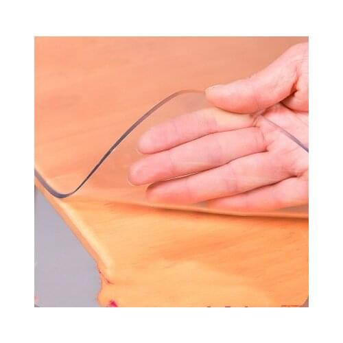 High grade Odorless Soft glass plastic PVC waterproof tablecloth 1.5mm scrub non-slip table mat party table decoration customize