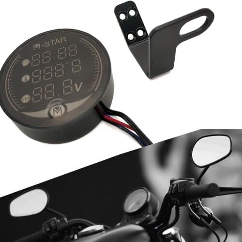 For Ducati MONSTER S2R 800 748 916 996 998 848 SS800 Motorcycle Voltmeter Time Temperature LED 3-in-1 LED Digital Voltage Meter