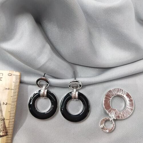 Qingdao jewelry earring personality joker style restoring ancient ways black female D46 glaze stud earrings earrings