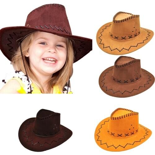New 1PC Children Kids Jazz Bull Rider Cowboy Cowgirl Western Travel Summer Hat Sunhat