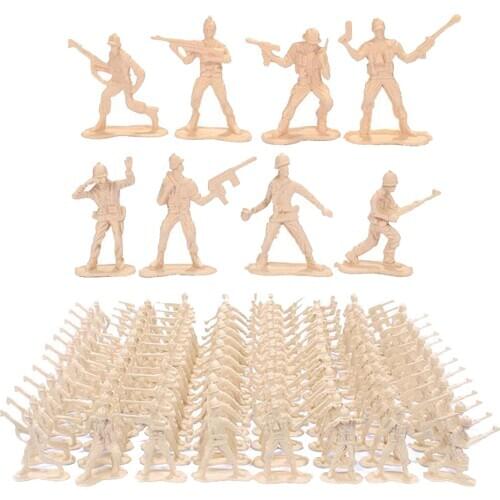 100 PCS Military Figures Army Man Toy Soldiers Playset Action Figures