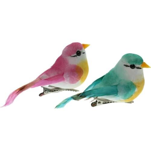2pcs Artificial Simulation Foam Bird Ornaments DIY Craft For Wedding Decoration Party Accessories