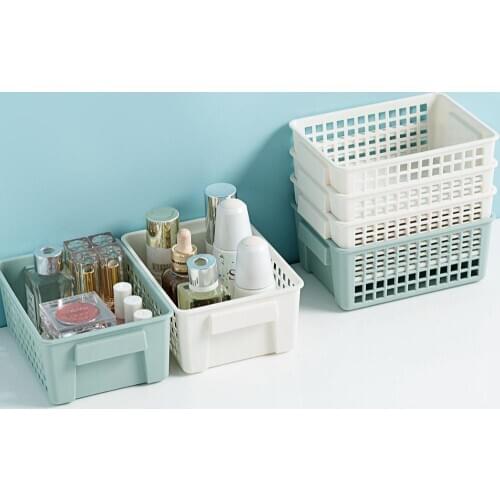 2PCS/Set Small Desktop Remote Controll Storage Box Hollow Home Office Supplies Storage Basket Drawer Organizer