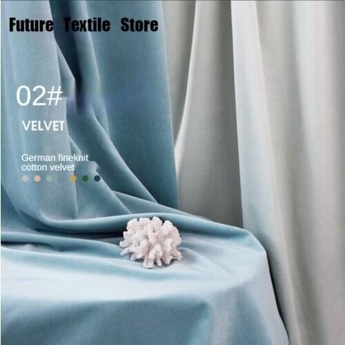 2021 German cotton velvet high-end light luxury velvet curtains new curtain shading Curtains for Living Dining Room Bedroom