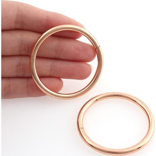 6pcs 38mm Rose gold Metal Circle O Ring Connection Shoes Bags Belt Buckles DIY Leather Craft Webbing Strap Accessories 1.5