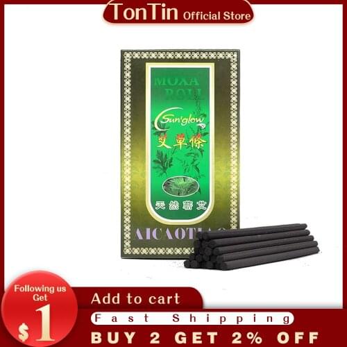 70pcs/box natural mugwort little smokeless moxa roll stick 4x12mm moxibustion traditional Chinese medicine herbal massage