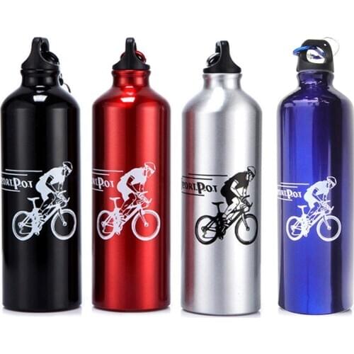 750ml Portable Outdoor Sports Cycling Camping Aluminium Alloy Water Bottle Cup Cycling Drink Water Cup Rack Accessories