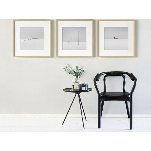 Hazy Abstract Horizon Landscape Canvas Art Painting Print Poster Picture Living Room Office Bedroom Home Wall Decor Square Mural