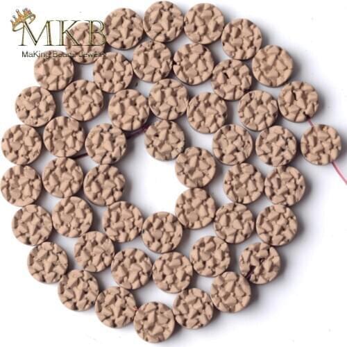 Brown Hematite Stone Natural Stone Rubber Matte Round Beads For Jewelry Making 8mm Spacer Loose Beads Diy Bracelet Jewellery 15"