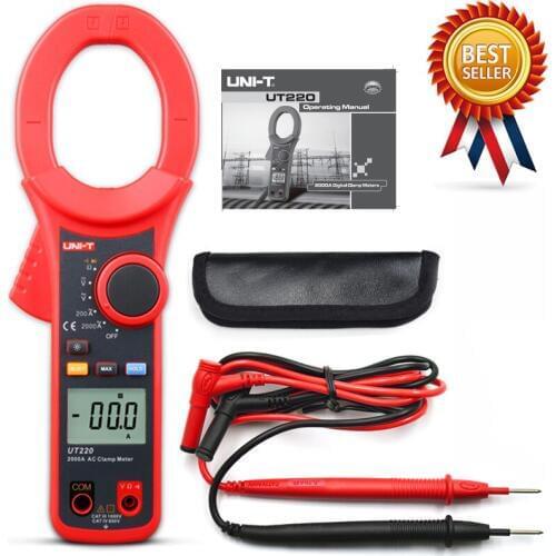 UNI-T UT220 UT221 UT223 LCD Display AC/DC 2000A Digital Clamp Meter True RMS Resistance Tester Frequency Diode Low Pass Filter