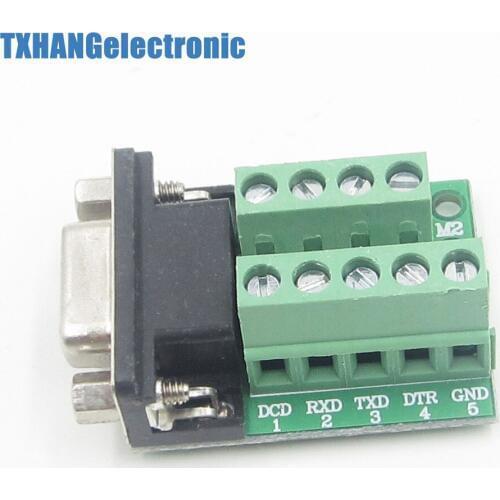 DB9 contor female adapter signals Terminal module RS232 Serial to Terminal diy electronics