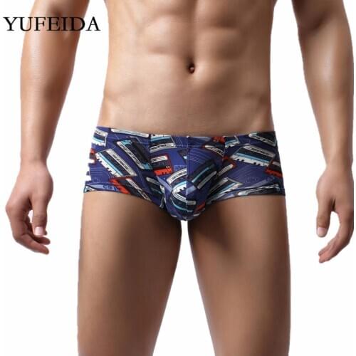 Mens Underwear Sexy Boxers Low Rise Underpants Soft Breathable Boxer Shorts Trunks Penis Pouch Male Homme Panties Mens Lingerie