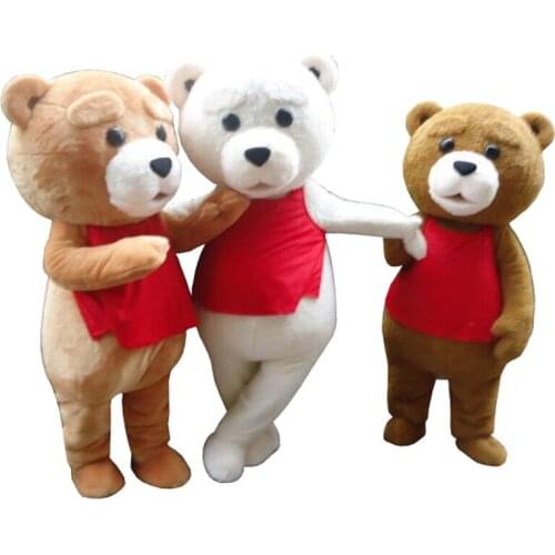 Hot Sale Tedy Costume Adult Fur Teddy Bear cartoon mascot costumes halloween outdoor decorations