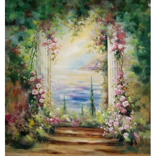 Mysterious Forest Backdrop, 10ft x 10ft Hand Painted Photography Background