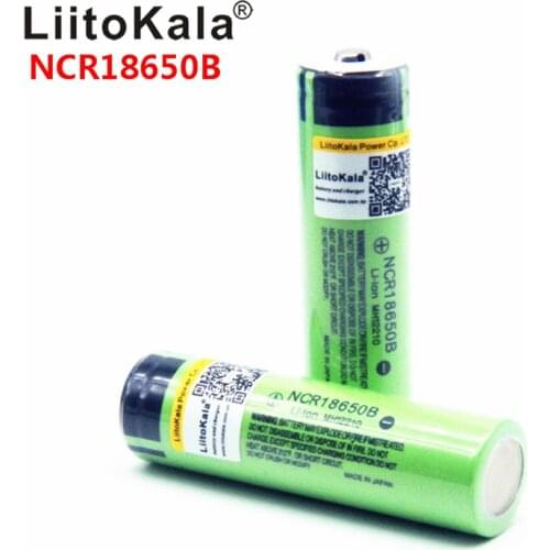Hot liitokala 100% New Original NCR18650B 3.7 v 3400 mah 18650 Lithium Rechargeable Battery For Flashlight batteries (NO PCB)
