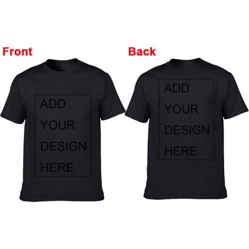 Customized Front And Back Mens T Shirt Print Your Own Design High Quality Breathable Cotton T-Shirt For Men Plus Size XS-3XL