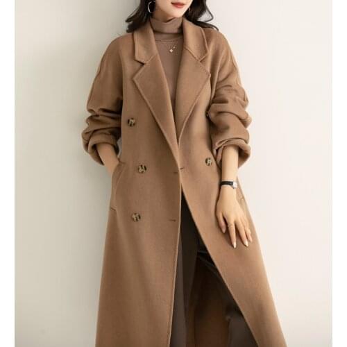 JUSTIN GOMEZ Womens Camel Coats