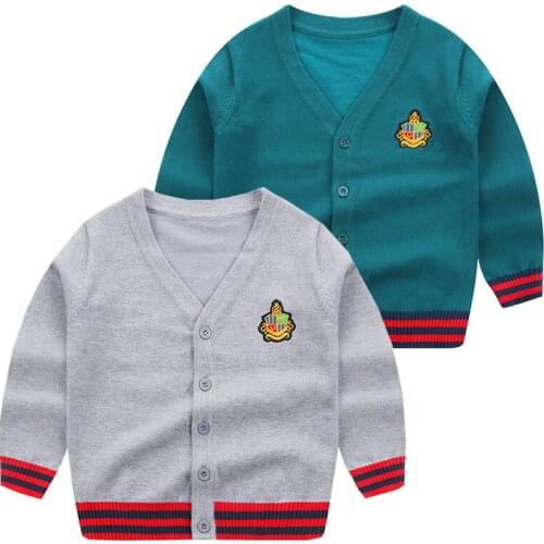 British Style Boys Cardigans Girls Winter Fall School Uniform Outfit Toddler Children Sweaters Kids Knitted Wear