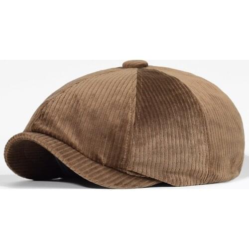 Unisex Spring Autumn Winter Newsboy Caps Men And Women Warm Octagonal Hat For Male Detective Hats Retro Flat Caps