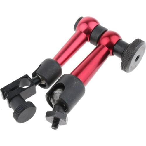 Red Flexible Digital Dial Test Indicator Gauge Magnetic Base Stand Holder 6 inch