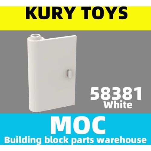 Kury Toys DIY MOC For 58381 Building block parts For Door 1 x 3 x 4 Left - Open Between Top and Bottom Hinge