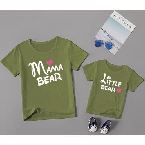 MVUPP Family Tshirts Fashion mommy and me clothes baby girl clothes Cottonfamily matching outfits Boys Mom Mother t shirt