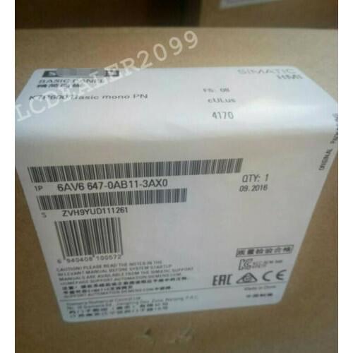 New Siemens 6AV6647-0AB11-3AX0 6AV6 647-0AB11-3AX0 SIMATIC HMI KTP600 Basic mono